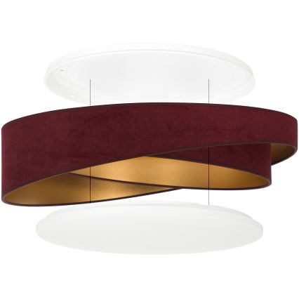 BRILAGI - Plafoniera LED VELVET TWIST LED/24W/230V 4000K Ø 55 cm bordeaux/oro