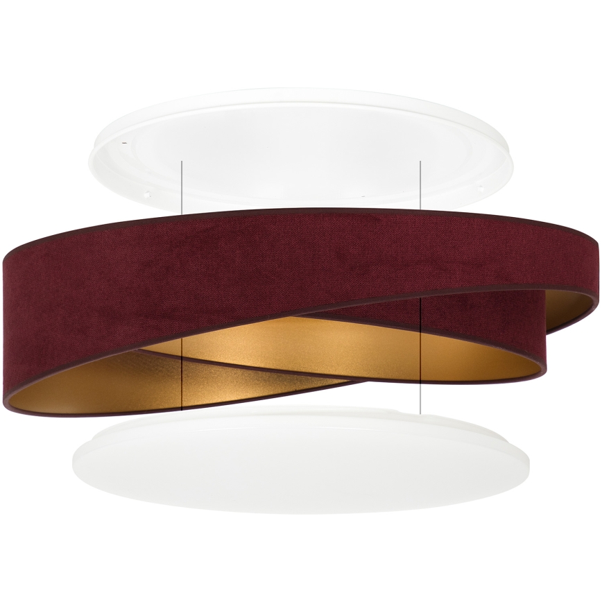 BRILAGI - Plafoniera LED VELVET TWIST LED/24W/230V 4000K Ø 55 cm bordeaux/oro