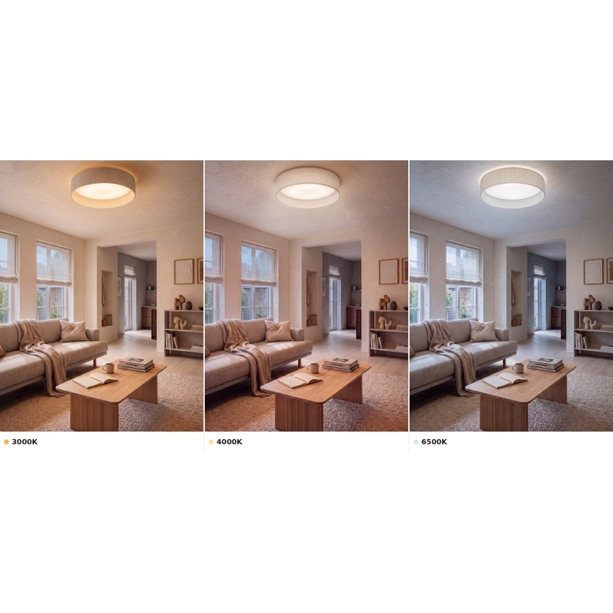Brilagi - Plafoniera LED VELVET VARI LED/24W/230V 3000/4000/6500K Ø 45 cm crema