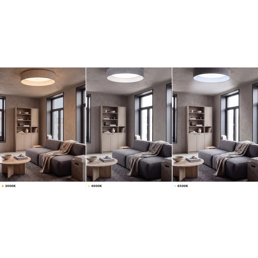 BRILAGI - Plafoniera da soffitto LED VELVET VARI LED/24W/230V 3000/4000/6500K Ø 45 cm grigia