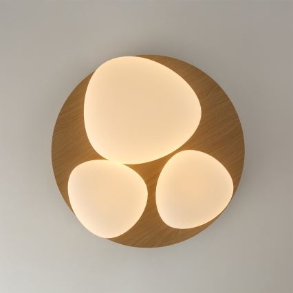 Brilagi - Plafoniera LED VISBY WOOD, 36W/230V, Ø 50 cm, marrone