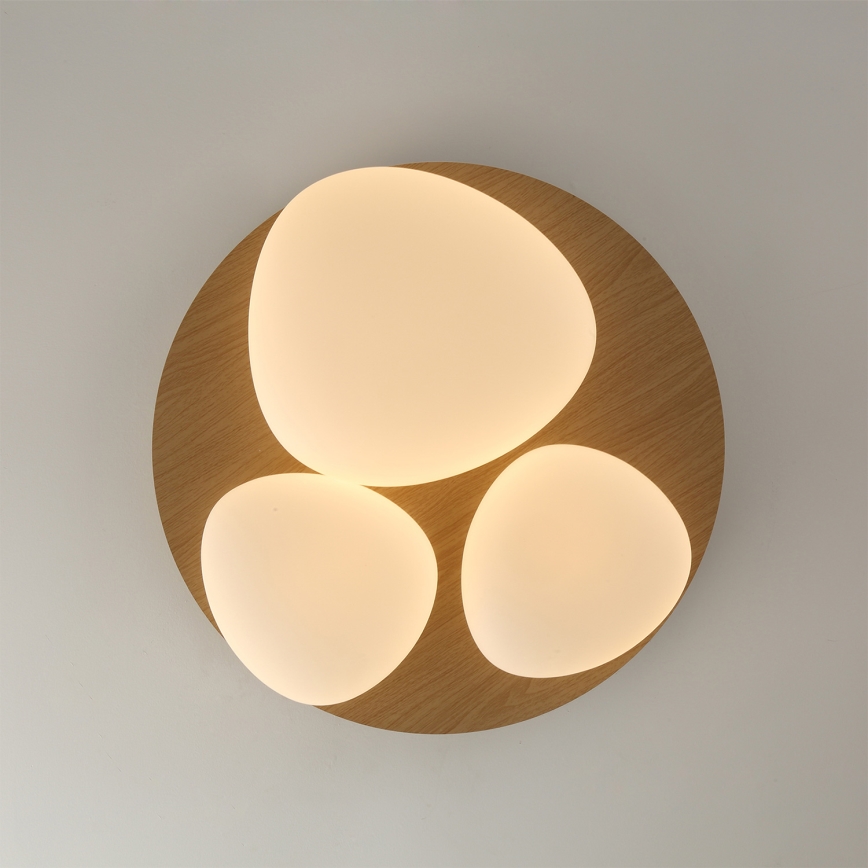 Brilagi - Plafoniera LED VISBY WOOD, 36W/230V, Ø 50 cm, marrone