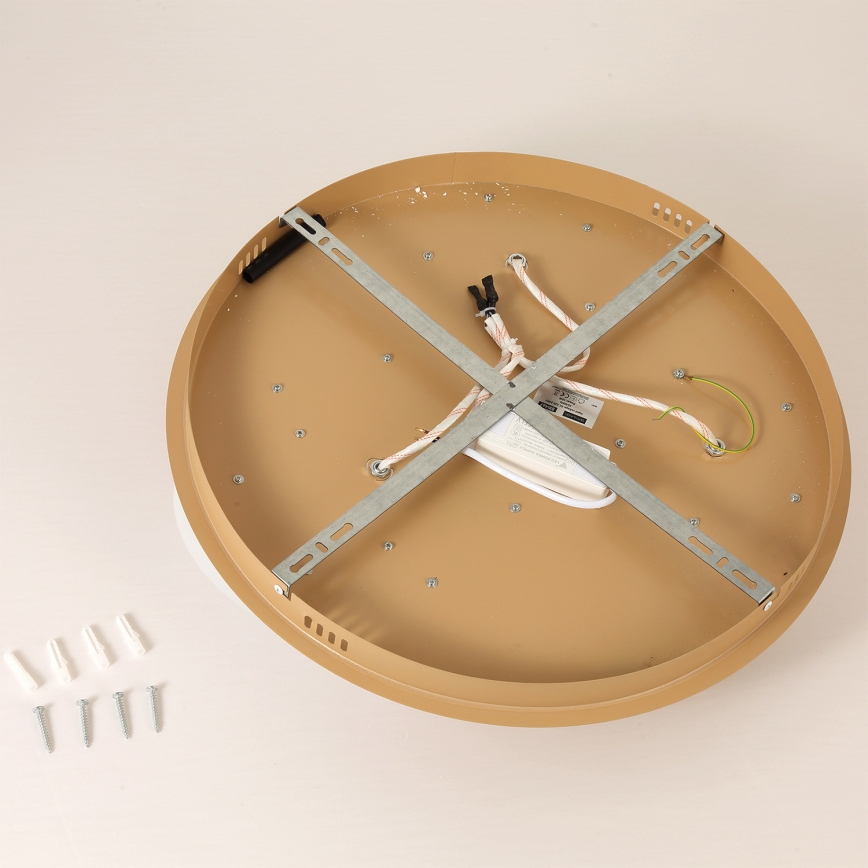 Brilagi - Plafoniera LED VISBY WOOD, 36W/230V, Ø 50 cm, marrone