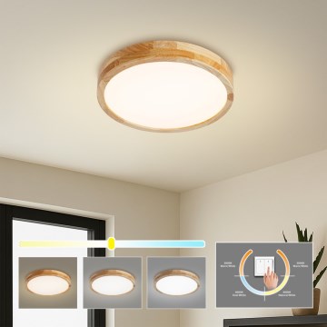 Brilagi - Plafoniera LED WOODLINE LED/24W/230V 3000/4000/6000K rovere Ø 30 cm