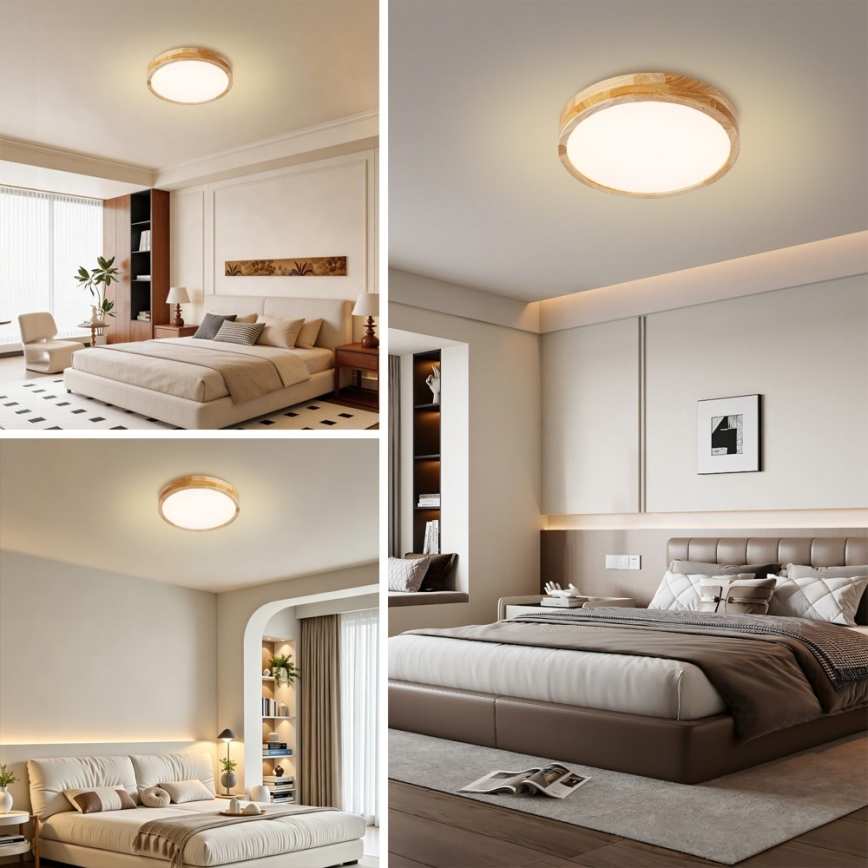 Brilagi - Plafoniera LED WOODLINE LED/24W/230V 3000/4000/6000K rovere Ø 30 cm