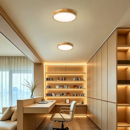Brilagi - Plafoniera LED WOODLINE LED/24W/230V 3000/4000/6000K rovere Ø 30 cm