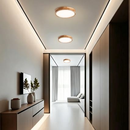 Brilagi - Plafoniera LED WOODLINE LED/24W/230V 3000/4000/6000K rovere Ø 30 cm