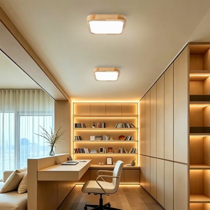 Brilagi - Plafoniera LED WOODLINE SQUARE LED/32W/230V 3000/4000/6000K rovere 30x30 cm