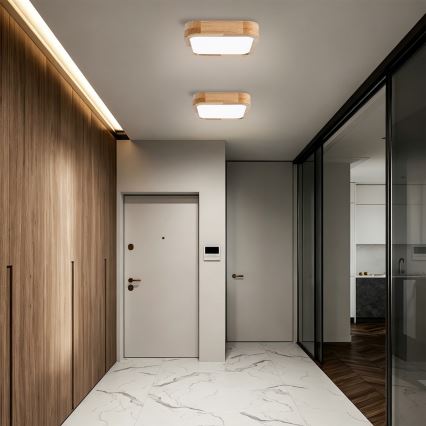 Brilagi - Plafoniera LED WOODLINE SQUARE LED/32W/230V 3000/4000/6000K rovere 30x30 cm