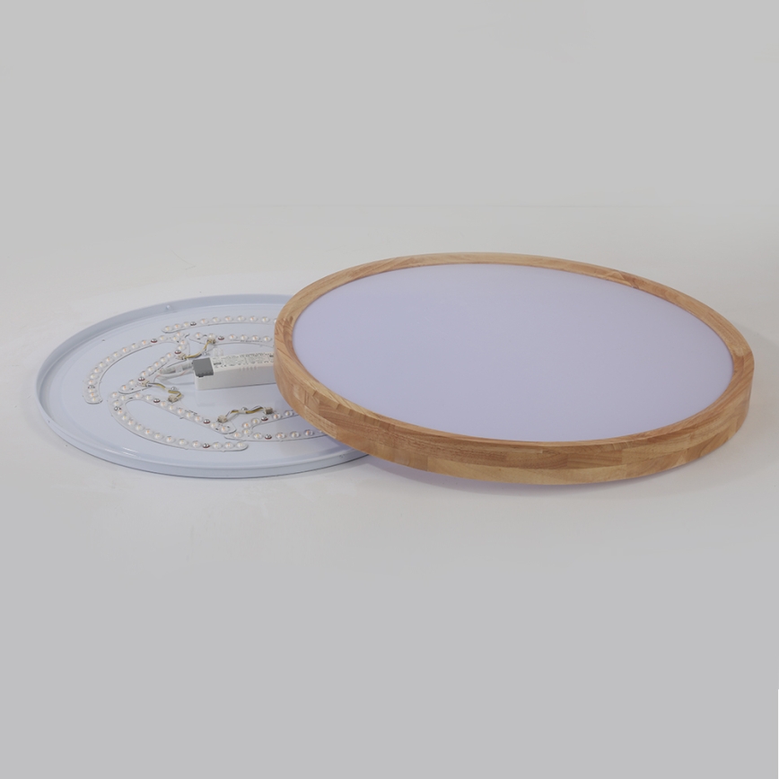 Brilagi - plafoniera LED WOODROUND LED/40W/230V 3000/4000/6000K Ø 60 cm in legno CRI 90