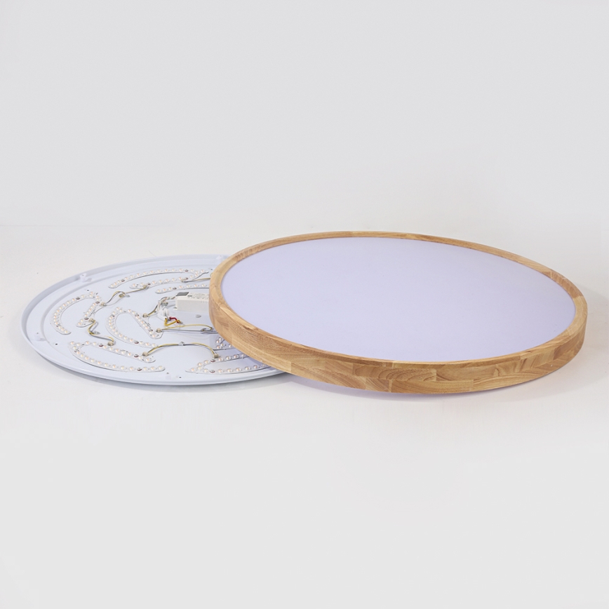 Brilagi - Plafoniera LED WOODROUND LED/70W/230V 3000/4000/6000K Ø 80 cm in legno CRI 90