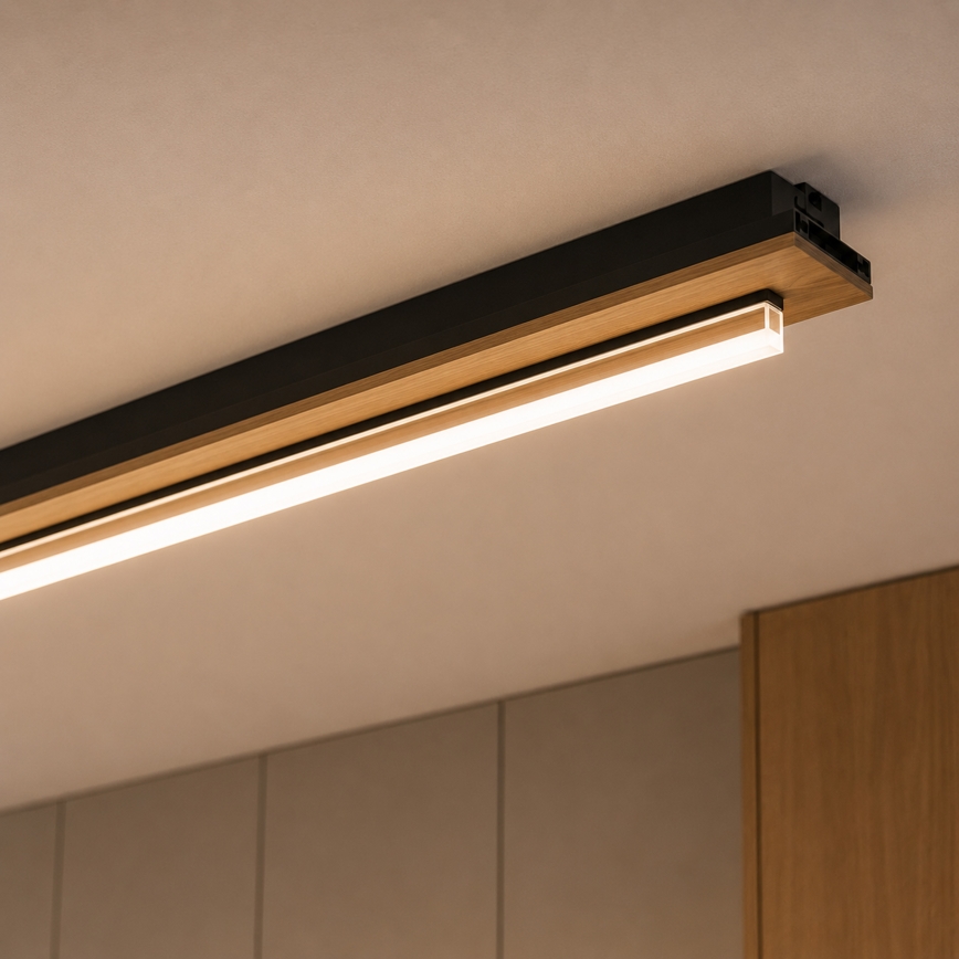 Brilagi - Plafoniera LED WOODY FLAT LED/25W/230V 118 cm rovere/nero