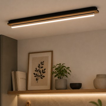 Brilagi - Plafoniera LED WOODY FLAT LED/25W/230V rovere/nero