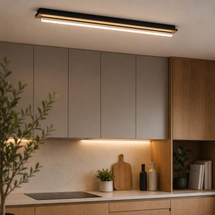 Brilagi - Plafoniera LED WOODY FLAT LED/25W/230V rovere/nero