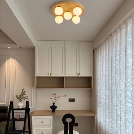 Brilagi - Plafoniera LUND WOOD 5xG9/9W/230V Ø 40 cm legno