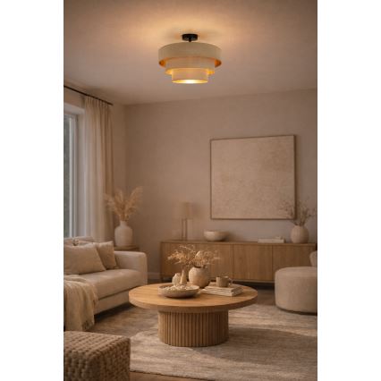 Brilagi - Plafoniera LUNETA 1xE27/60W/230V Ø 40 cm beige/oro