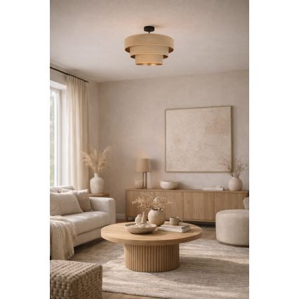 Brilagi - Plafoniera LUNETA 1xE27/60W/230V Ø 40 cm beige/oro
