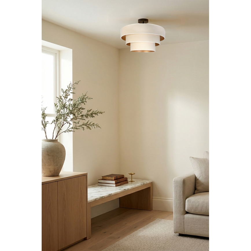 Brilagi - Plafoniera LUNETA 1xE27/60W/230V Ø 40 cm crema/oro