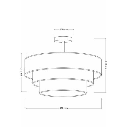 Brilagi - Plafoniera LUNETA 1xE27/60W/230V Ø 40 cm crema/oro