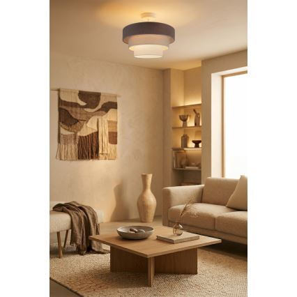 Brilagi - Plafoniera LUNETA 1xE27/60W/230V Ø 40 cm grigio/crema/bianco