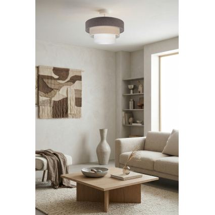 Brilagi - Plafoniera LUNETA 1xE27/60W/230V Ø 40 cm grigio/crema/bianco