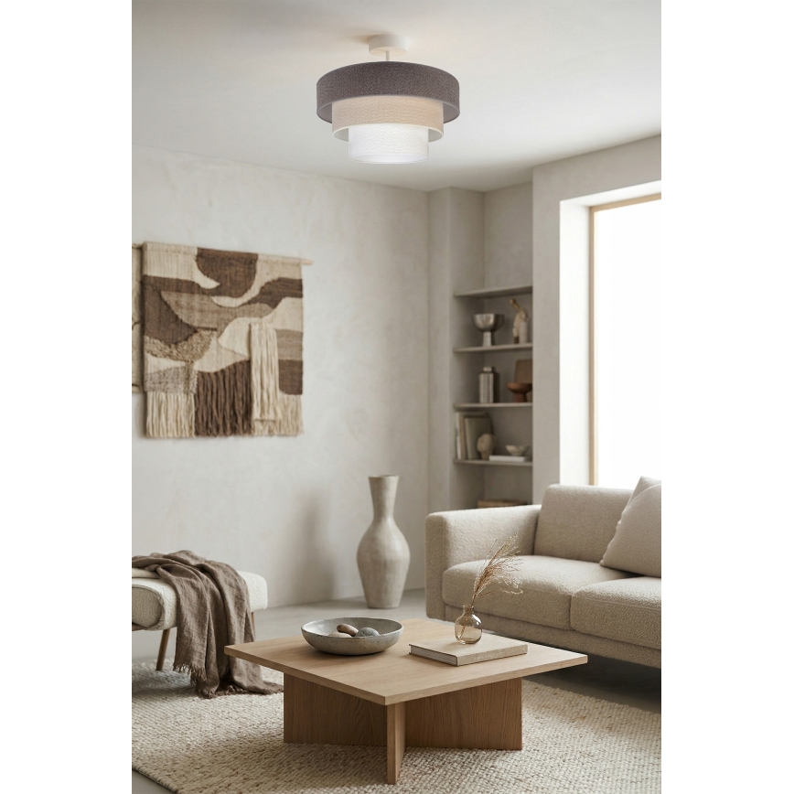 Brilagi - Plafoniera LUNETA 1xE27/60W/230V Ø 40 cm grigio/crema/bianco