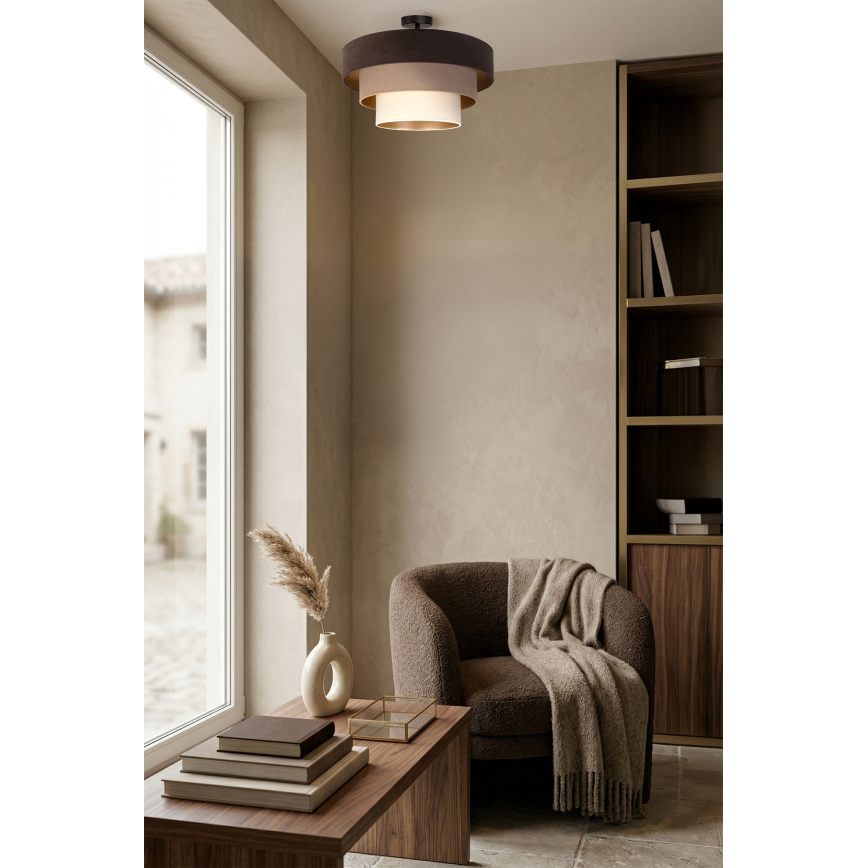 Brilagi - Plafoniera LUNETA 1xE27/60W/230V Ø 40 cm marrone/beige/crema