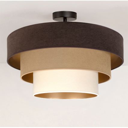 Brilagi - Plafoniera LUNETA 1xE27/60W/230V Ø 40 cm marrone/beige/crema