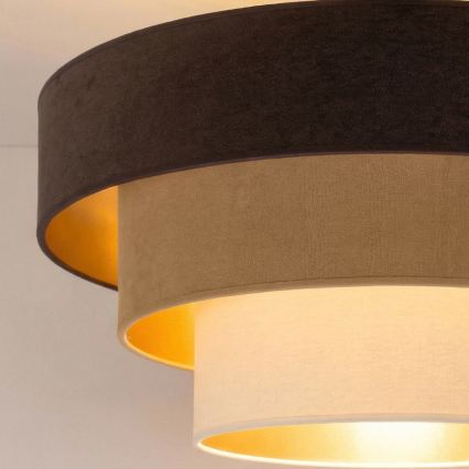 Brilagi - Plafoniera LUNETA 1xE27/60W/230V Ø 40 cm marrone/beige/crema