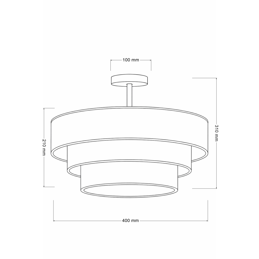 Brilagi - Plafoniera LUNETA 1xE27/60W/230V Ø 40 cm marrone/beige/crema