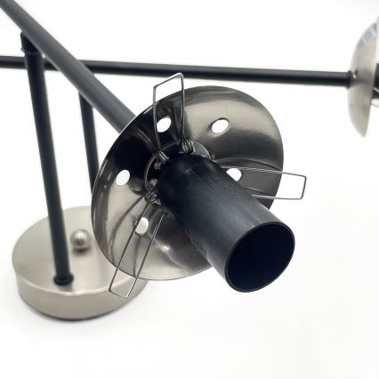 Brilagi - Plafoniera MALIVA 4xE14/15W/230V cromo opaco/fumé