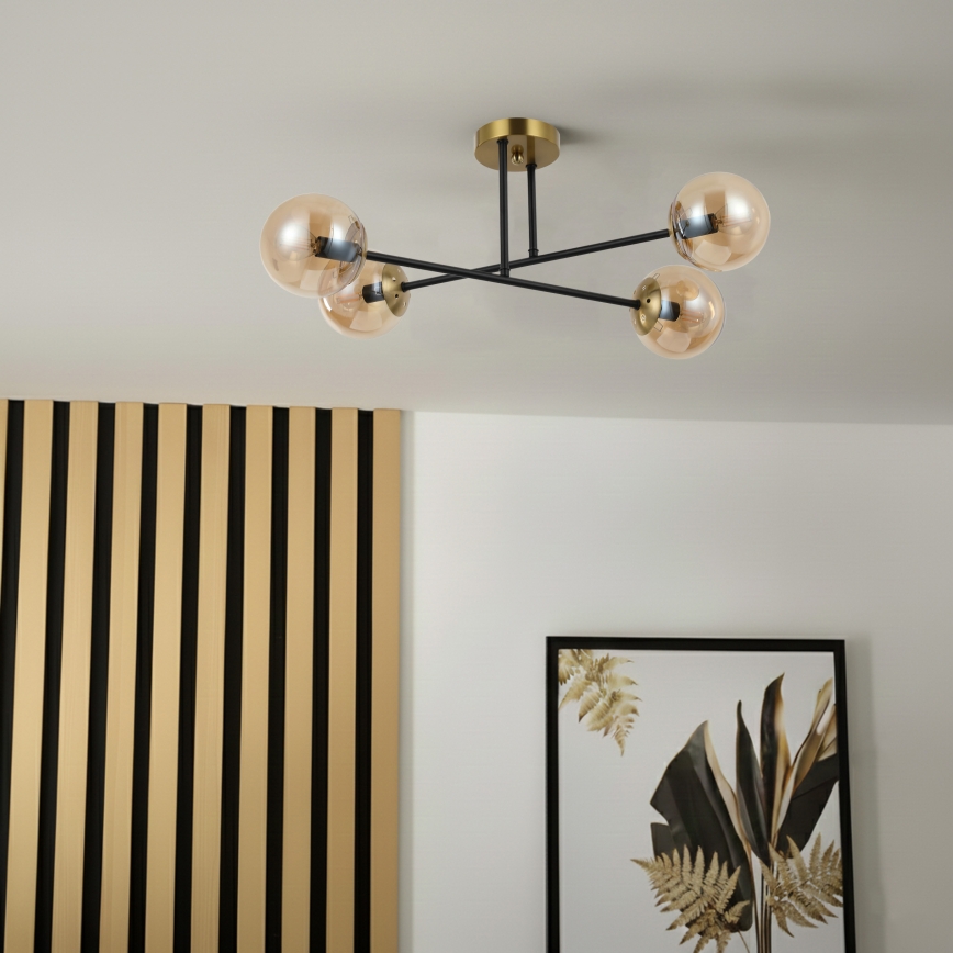 Brilagi - Plafoniera MALIVA 4xE14/15W/230V dorata