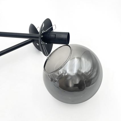 Brilagi - Plafoniera MALIVA 4xE14/15W/230V nero/fumé