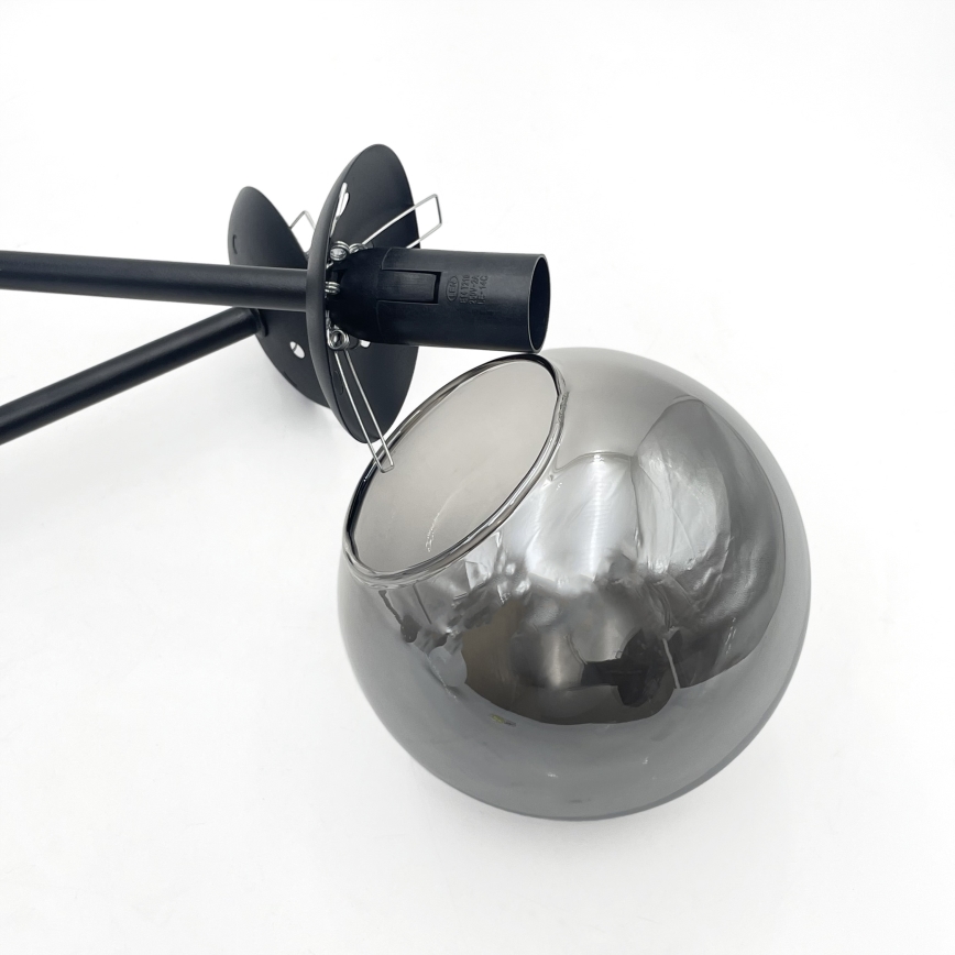 Brilagi - Plafoniera MALIVA 4xE14/15W/230V nero/fumé