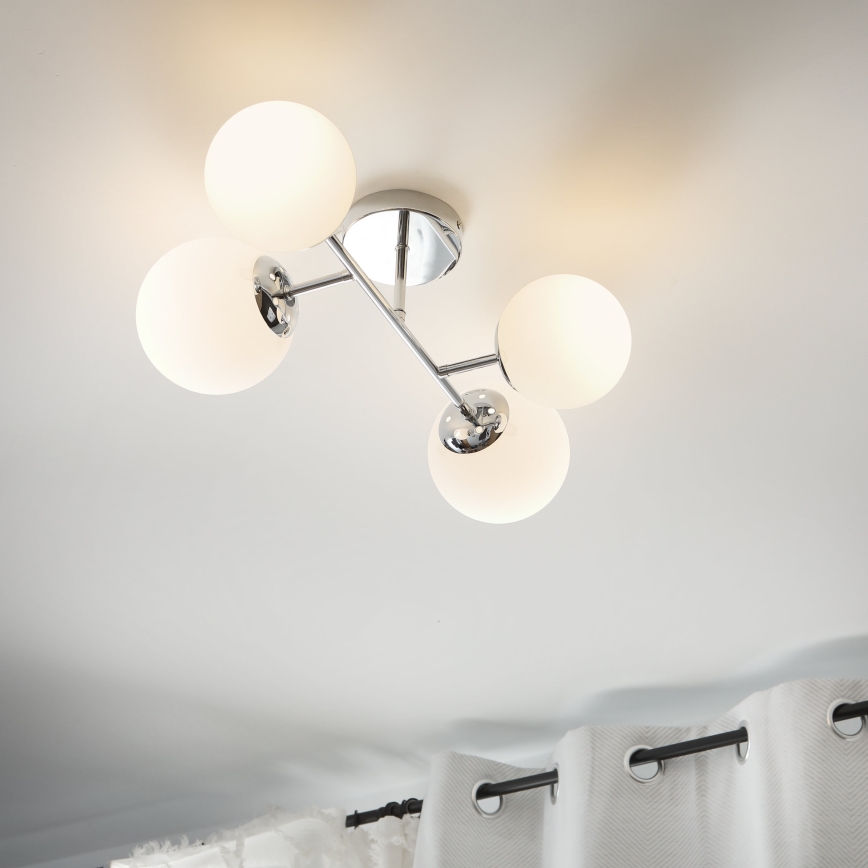 Brilagi - Plafoniera MALONY 4xE14/20W/230V cromo lucido