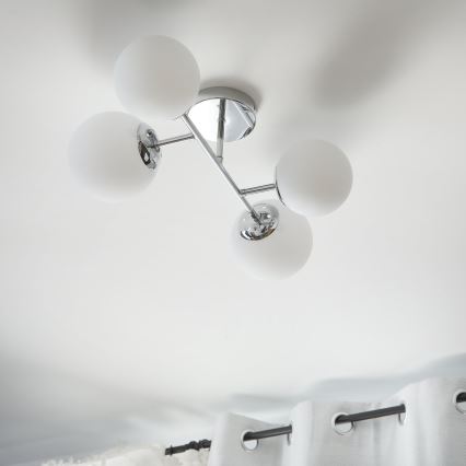 Brilagi - Plafoniera MALONY 4xE14/20W/230V cromo lucido