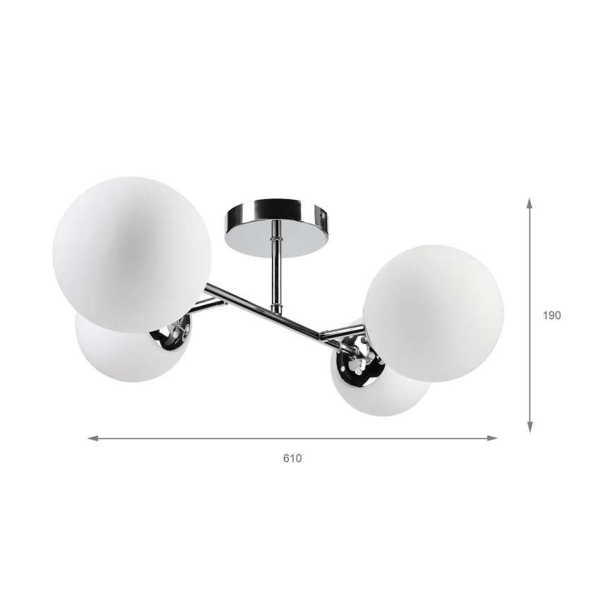 Brilagi - Plafoniera MALONY 4xE14/20W/230V cromo lucido