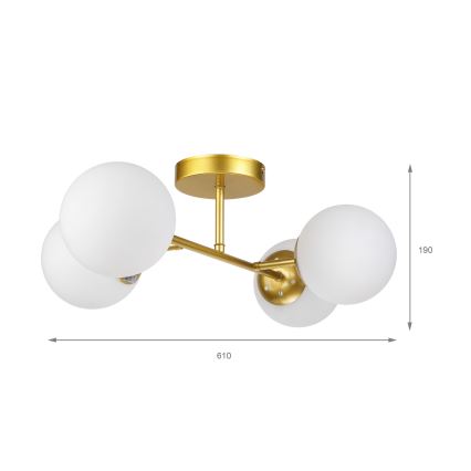 Brilagi - Plafoniera MALONY 4xE14/20W/230V dorata
