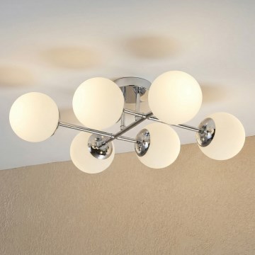 Brilagi - Plafoniera MALONY 6xE14/20W/230V cromo lucido