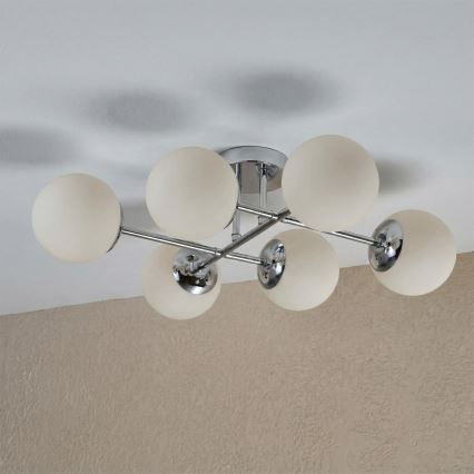 Brilagi - Plafoniera MALONY 6xE14/20W/230V cromo lucido