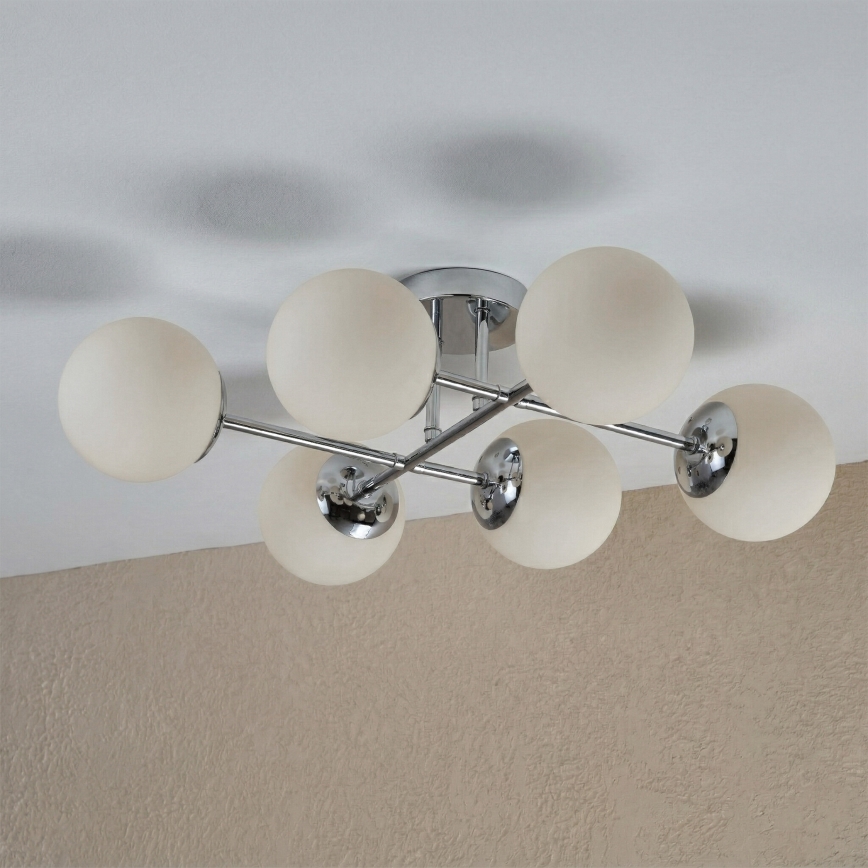 Brilagi - Plafoniera MALONY 6xE14/20W/230V cromo lucido
