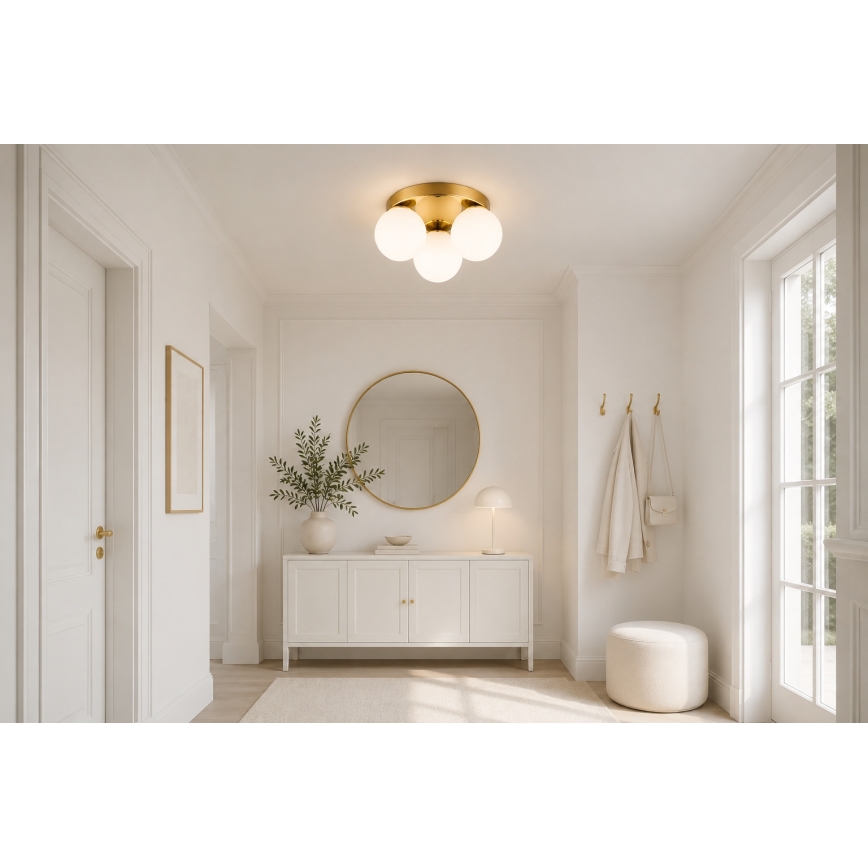 Brilagi - Plafoniera MILO 3xE27/60W/230V Ø 35 cm dorata
