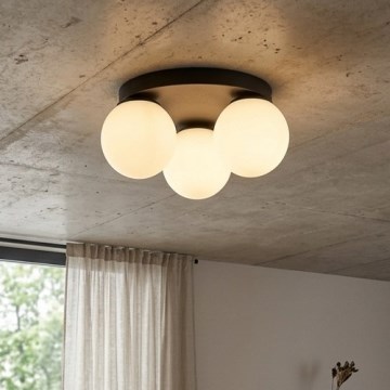 Brilagi - Plafoniera MILO 3xE27/60W/230V Ø 35 cm nero