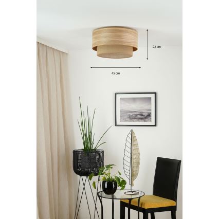 Brilagi - Plafoniera MONTANA BOHO 1xE27/15W/230V diametro 45 cm marrone