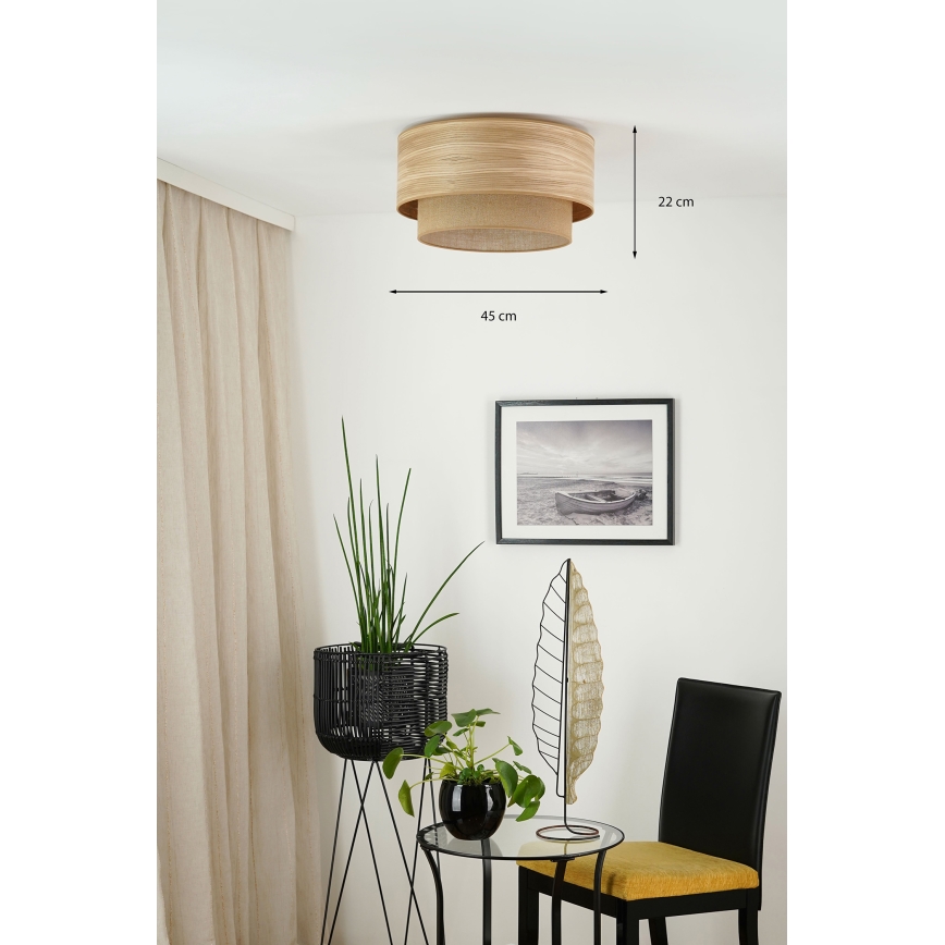 Brilagi - Plafoniera MONTANA BOHO 1xE27/15W/230V diametro 45 cm marrone