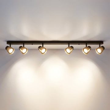 Brilagi - Plafoniera NUGGET 6xGU10/30W/230V nero/oro