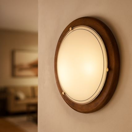 Brilagi - Plafoniera ORBIS 1xE27/60W/230V Ø 30 cm finitura pino