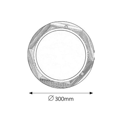 Brilagi - Plafoniera ORBIS 1xE27/60W/230V Ø 30 cm in pino