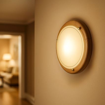 Brilagi - Plafoniera ORBIS 1xE27/60W/230V Ø 30 cm, pino