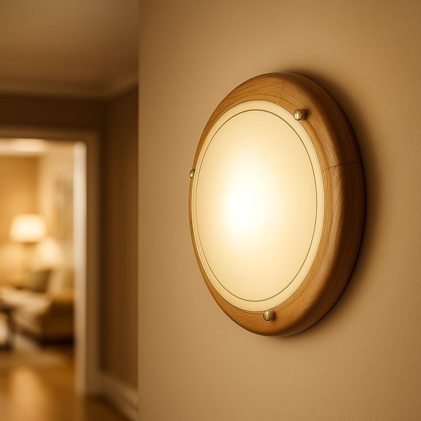 Brilagi - Plafoniera ORBIS 2x E27/60W/230V Ø 38 cm pino